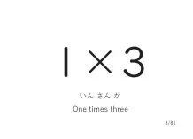 「1×3」カード