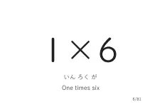 「1×6」カード