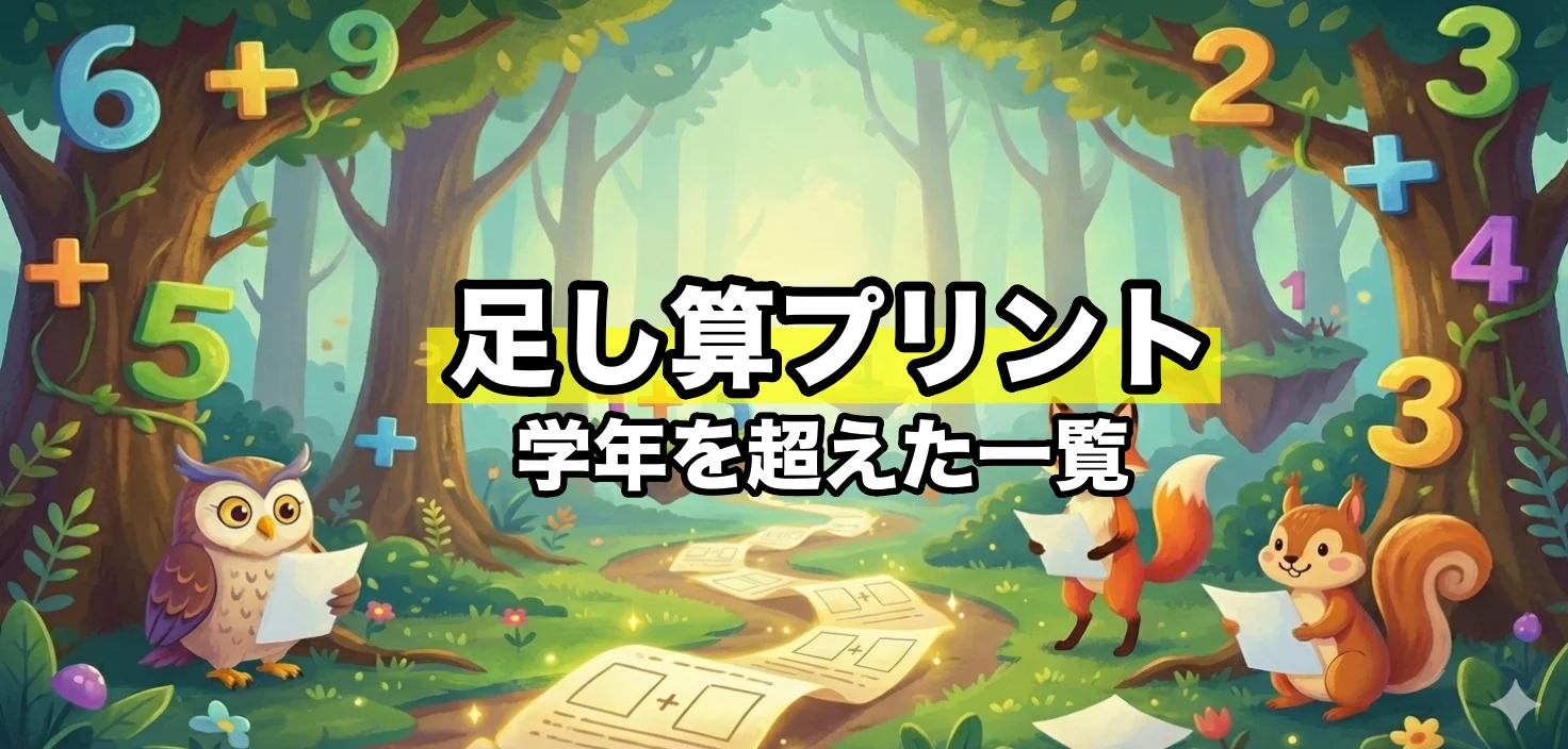学年を超えた足し算プリントの一覧（まとめ）
