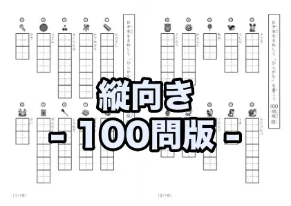 視写問題プリントB(縦型100問)