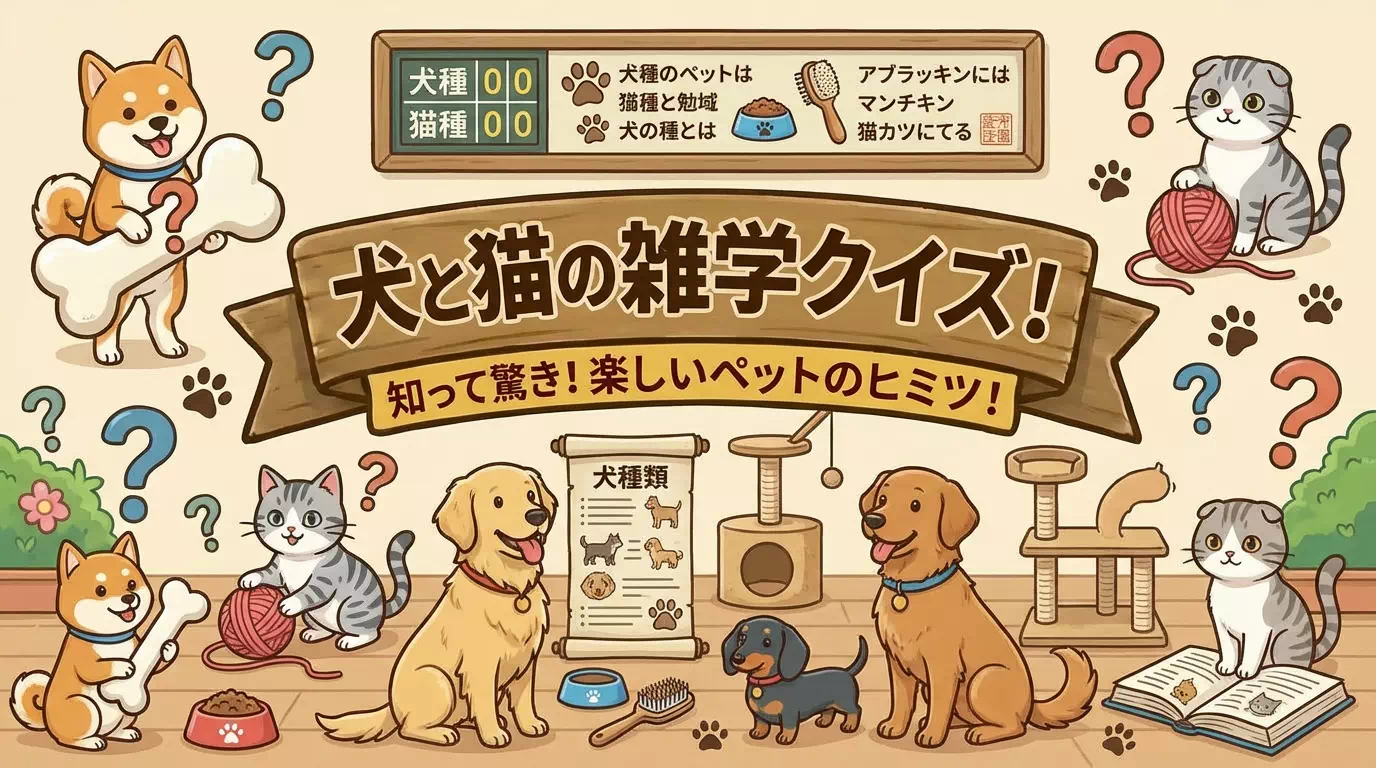 犬と猫に関する雑学クイズ