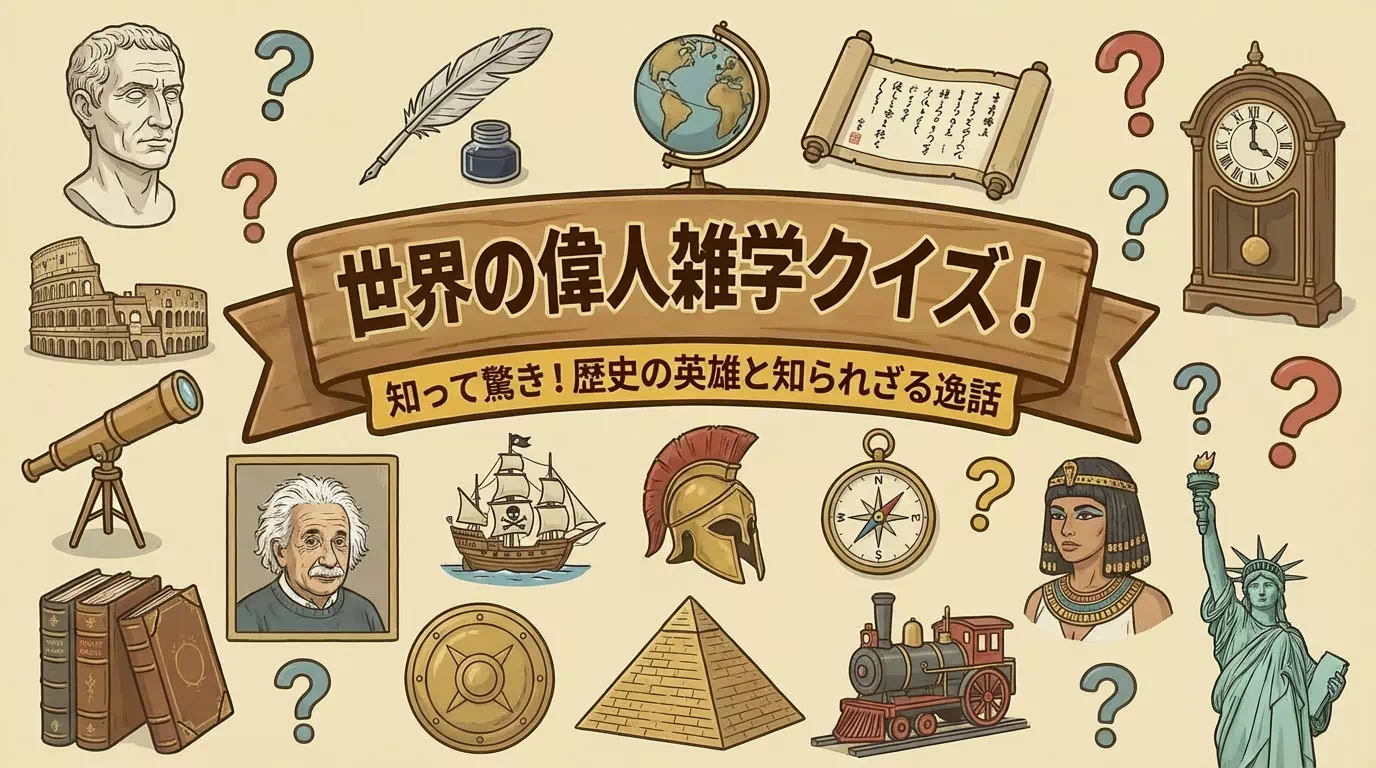 世界の偉人に関する雑学クイズ
