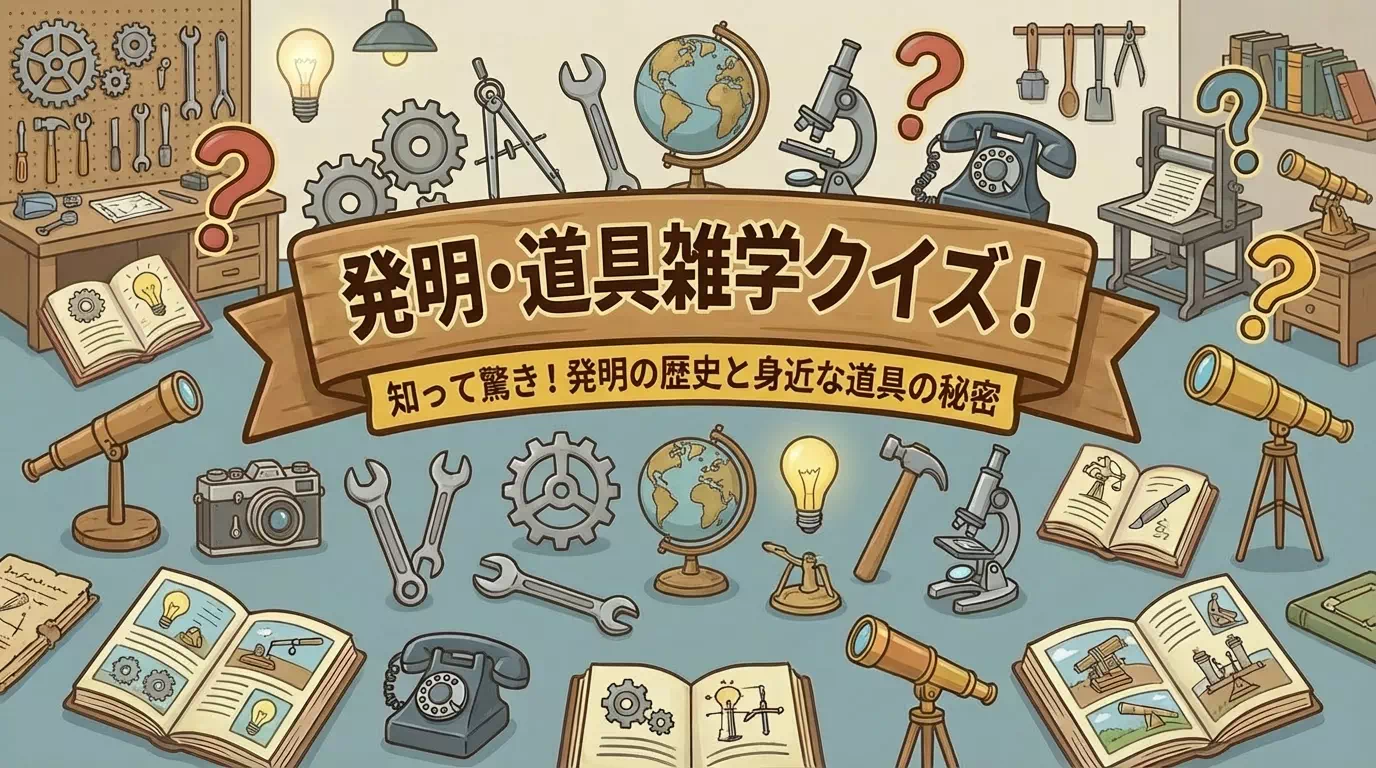 発明や道具に関する雑学クイズ