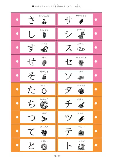 「「ひらがな・カタカナ」を学ぶ単語カード」「ひらがな・カタカナ」を学ぶ単語カード