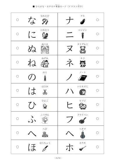 「「ひらがな・カタカナ」を学ぶ単語カード」「ひらがな・カタカナ」を学ぶ単語カード